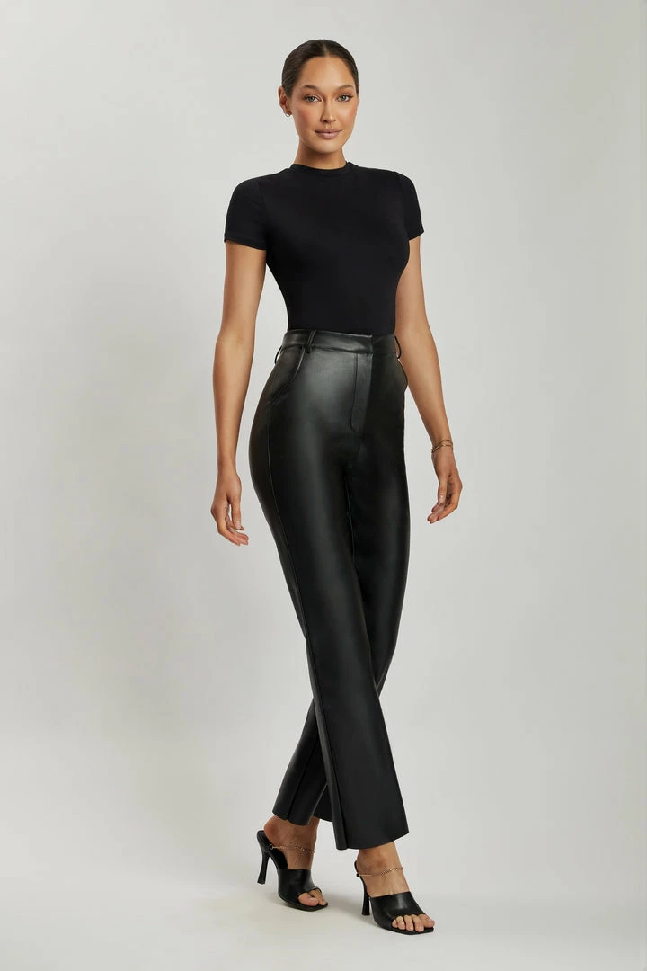 WXI Francesca Crew Neck Short Sleeve Bodysuit - Black All Tops 8 WXI Francesca Crew Neck Short Sleeve Bodysuit - Black All Tops