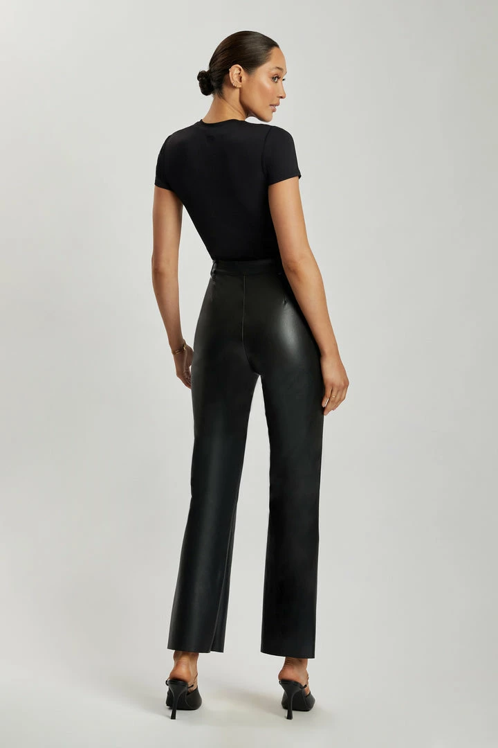 WXI Francesca Crew Neck Short Sleeve Bodysuit - Black All Tops 10 WXI Francesca Crew Neck Short Sleeve Bodysuit - Black All Tops