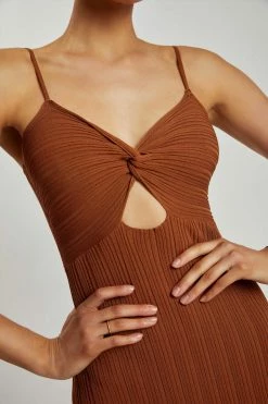 EMS Diba Midi Strappy Knit Dress - Desert DRESSES
