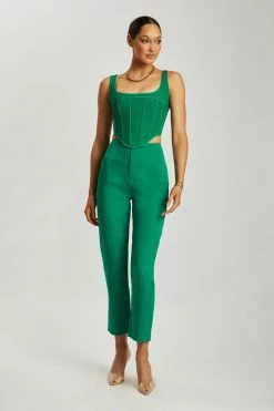 WNT Indie High Waist Pants - Bottle Green 11 WNT Indie High Waist Pants - Bottle Green