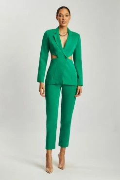 WNT Nova Cut Out Blazer - Bottle Green Cut Outs 14 WNT Nova Cut Out Blazer - Bottle Green Cut Outs