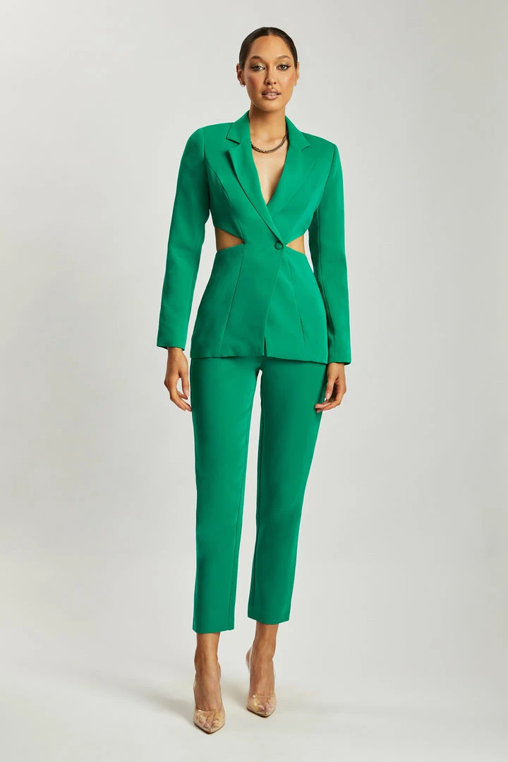 WNT Nova Cut Out Blazer - Bottle Green Cut Outs 5 WNT Nova Cut Out Blazer - Bottle Green Cut Outs