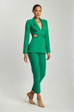 WNT Nova Cut Out Blazer - Bottle Green Cut Outs 17 WNT Nova Cut Out Blazer - Bottle Green Cut Outs
