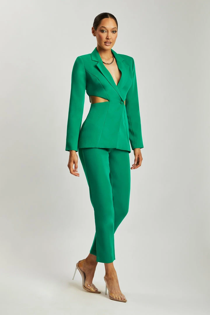 WNT Nova Cut Out Blazer - Bottle Green Cut Outs 8 WNT Nova Cut Out Blazer - Bottle Green Cut Outs