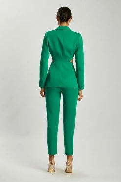 WNT Nova Cut Out Blazer - Bottle Green Cut Outs 19 WNT Nova Cut Out Blazer - Bottle Green Cut Outs