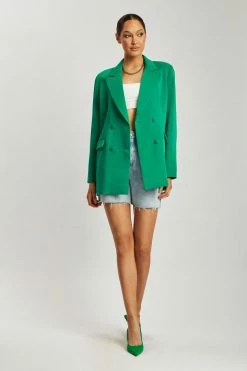WNT Madison Oversized Blazer - Bottle Green Modest