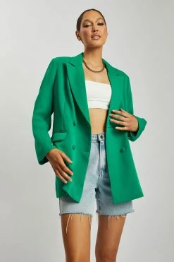 WNT Madison Oversized Blazer - Bottle Green Modest