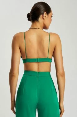 WNG All Tops Cynthia Triangle Bralette - Bottle Green