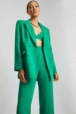 WNT Madison Oversized Blazer - Bottle Green Modest