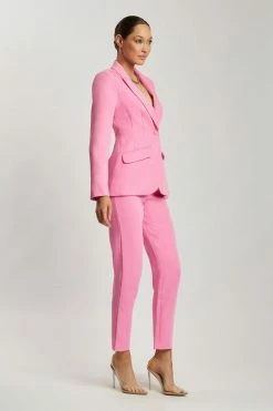 WNT Helda Fitted Cinched Waist Blazer - Pink