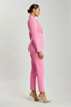 WNT Helda Fitted Cinched Waist Blazer - Pink