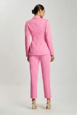 WNT Helda Fitted Cinched Waist Blazer - Pink
