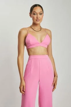 WNG Cynthia Triangle Bralette - Pink All Tops