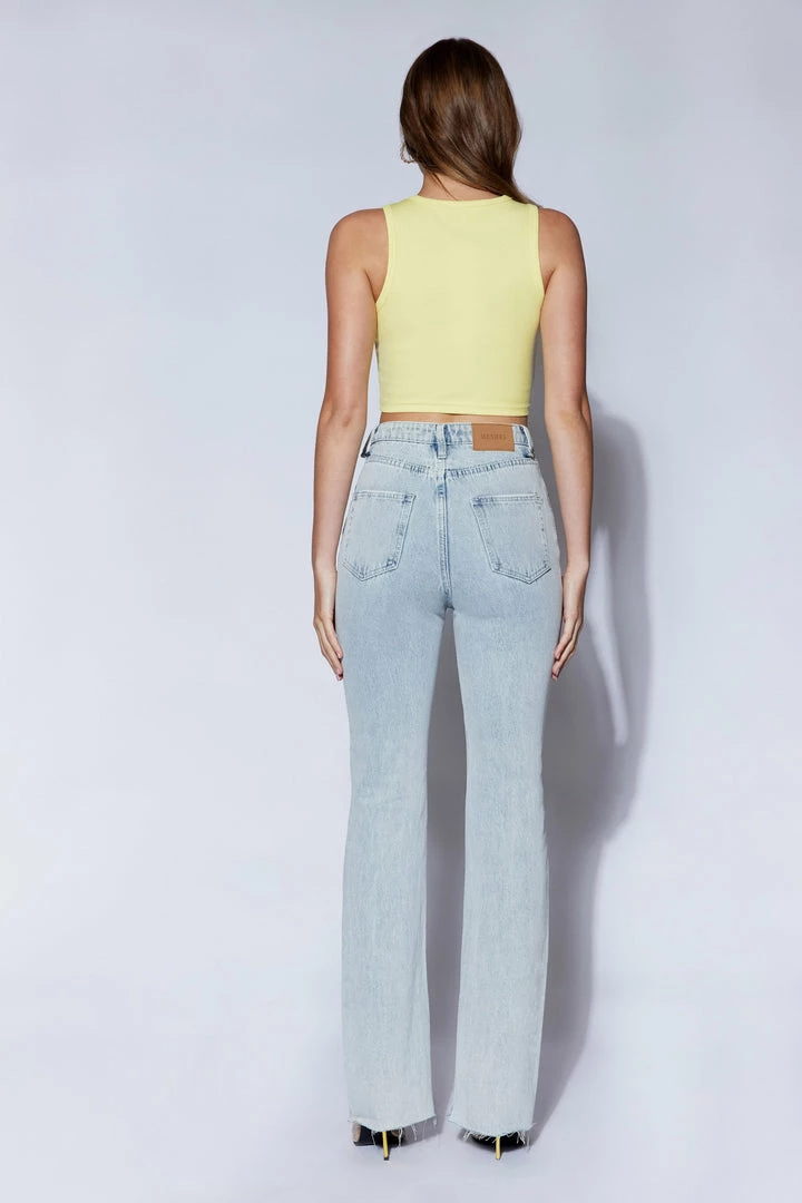 ROM Bryn Cropped Tank Top - Yellow 2 ROM Bryn Cropped Tank Top - Yellow