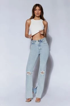 ROM Bryn Cropped Tank Top - White