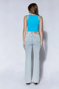 WXI Kenzie Strappy Cut Out Bodysuit - Cyan Blue 12 WXI Kenzie Strappy Cut Out Bodysuit - Cyan Blue