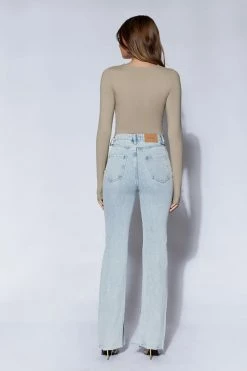 WXI Charli Cut Out Long Sleeve Bodysuit - Taupe 18 WXI Charli Cut Out Long Sleeve Bodysuit - Taupe