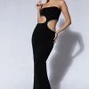 AMC DRESSES Jaden Strapless Cut Out Maxi Dress - Black