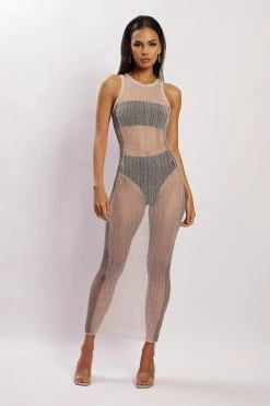 EMS Bethany Distressed Knit Maxi Dress - Grey DRESSES 15 EMS Bethany Distressed Knit Maxi Dress - Grey DRESSES