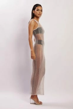 EMS Bethany Distressed Knit Maxi Dress - Grey DRESSES 13 EMS Bethany Distressed Knit Maxi Dress - Grey DRESSES