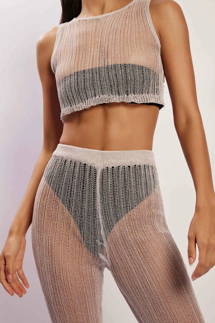 EMS Two Piece Sets Mandy Knit Flare Trousers - Grey 4 EMS Two Piece Sets Mandy Knit Flare Trousers - Grey