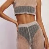 EMS Mandy Knitted Crop Top - Grey Two Piece Sets
