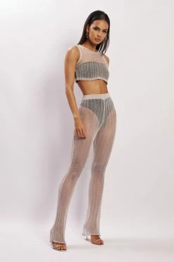 EMS Two Piece Sets Mandy Knit Flare Trousers - Grey 10 EMS Two Piece Sets Mandy Knit Flare Trousers - Grey