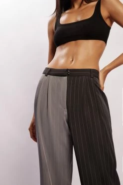 WNT Janelle Low Rise Pants - Grey Two Tone All Bottoms