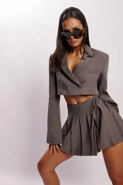 WNT Luella Flared Cropped Blazer - Charcoal Two Piece Sets 18 WNT Luella Flared Cropped Blazer - Charcoal Two Piece Sets