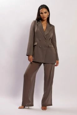 WNT Elvina Oversized Throw Over Blazer - Charcoal