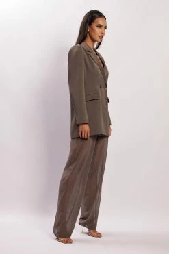 WNT Elvina Oversized Throw Over Blazer - Charcoal