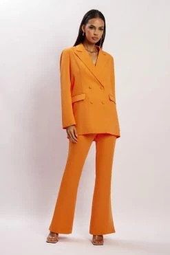 WNT Two Piece Sets Madison Oversized Blazer - Tangerine 17 WNT Two Piece Sets Madison Oversized Blazer - Tangerine