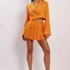 WNT Luella Flared Cropped Blazer - Tangerine Two Piece Sets