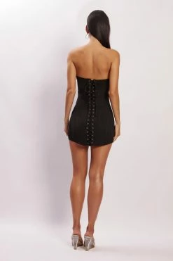 WNT Kristina Corset Strapless Dress - Black DRESSES