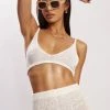 EMS Mary Knit Bralette - White Two Piece Sets