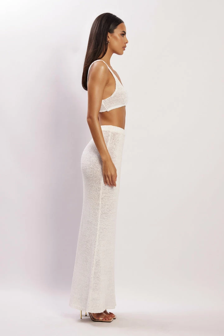 EMS Two Piece Sets Mary Knit Maxi Skirt - White 4 EMS Two Piece Sets Mary Knit Maxi Skirt - White