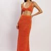 EMS Mary Knit Maxi Skirt - Tangerine Two Piece Sets