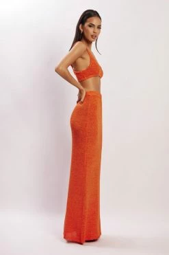 EMS Mary Knit Maxi Skirt - Tangerine Two Piece Sets