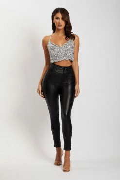 DGH Ada Coated Skinny 5 Pocket Jean - Black