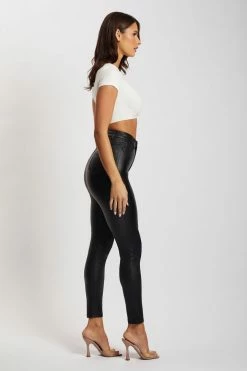 DGH Ada Coated Skinny 5 Pocket Jean - Black