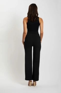 ROM Sofia Straight Leg Pants - Black All Bottoms