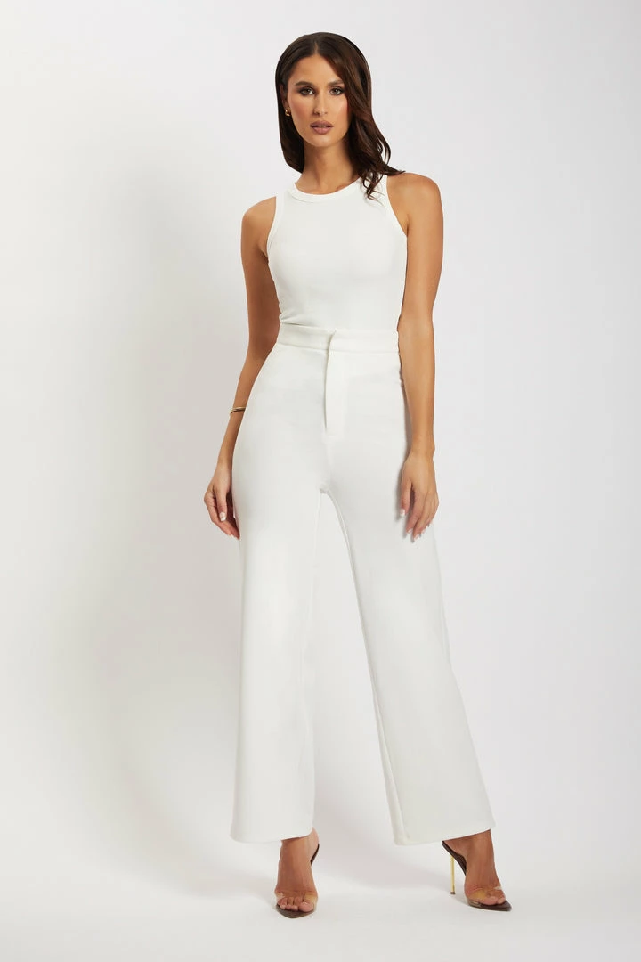 ROM All Bottoms Sofia Straight Leg Pants - White 1 ROM All Bottoms Sofia Straight Leg Pants - White