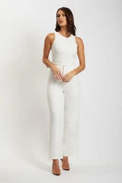 ROM All Bottoms Sofia Straight Leg Pants - White