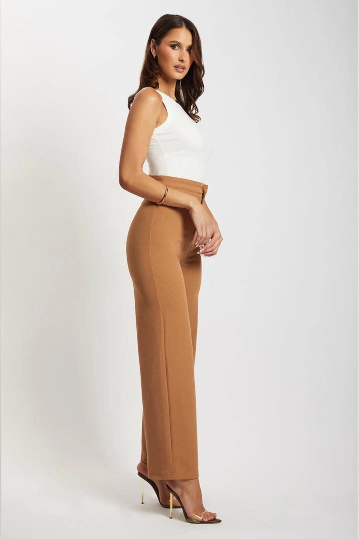 ROM Sofia Straight Leg Pants - Tan 5 ROM Sofia Straight Leg Pants - Tan