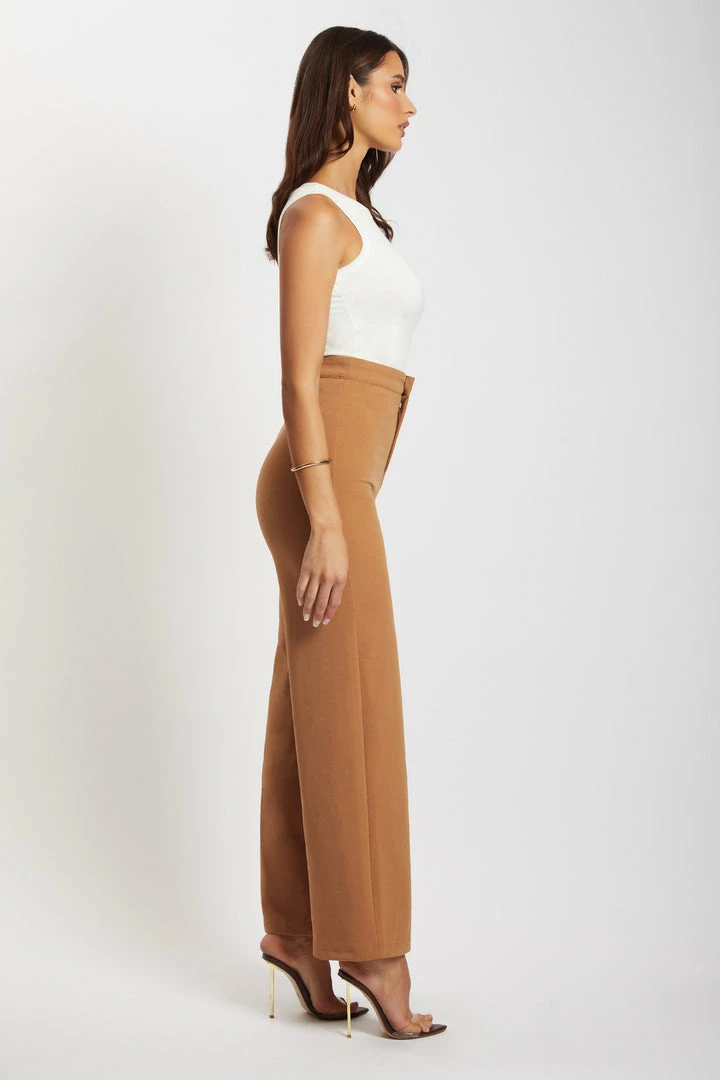 ROM Sofia Straight Leg Pants - Tan 6 ROM Sofia Straight Leg Pants - Tan