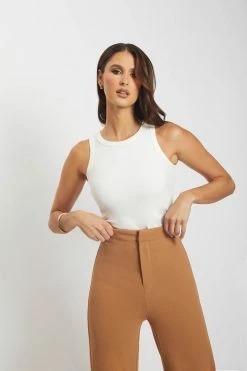 ROM Sofia Straight Leg Pants - Tan 18 ROM Sofia Straight Leg Pants - Tan