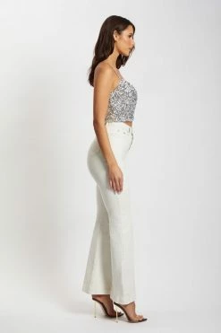 EMS Ebony Flare Full Length Jean - Ecru All Bottoms 21 EMS Ebony Flare Full Length Jean - Ecru All Bottoms