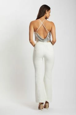 EMS Ebony Flare Full Length Jean - Ecru All Bottoms 23 EMS Ebony Flare Full Length Jean - Ecru All Bottoms