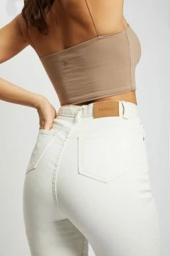 EMS Ebony Flare Full Length Jean - Ecru All Bottoms 25 EMS Ebony Flare Full Length Jean - Ecru All Bottoms