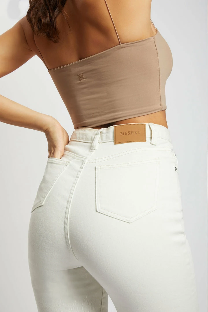 EMS Ebony Flare Full Length Jean - Ecru All Bottoms 13 EMS Ebony Flare Full Length Jean - Ecru All Bottoms